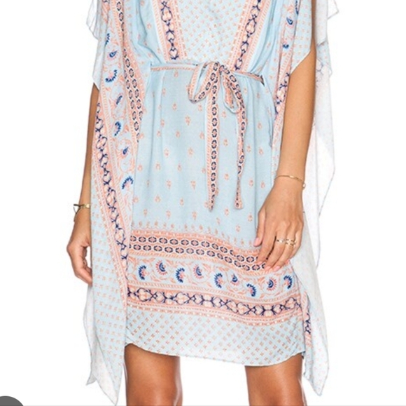 BCBGMaxazria Alexi Slit Tie Waist Pale Blue Coverup Beach Pool Cruise Resortwear - Picture 10 of 10